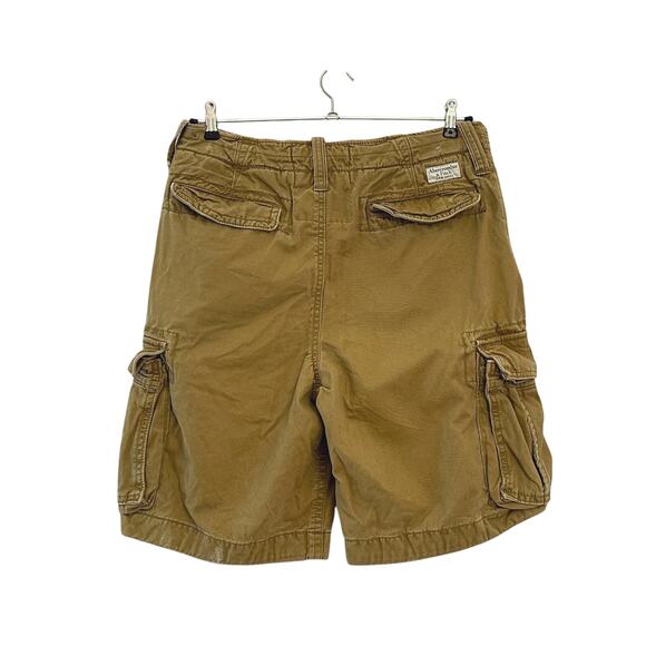 Abercrombie & Fitch Cargo Shorts Mens 32 Khaki Paratrooper Relaxed A&F Y2K *Read - Picture 7 of 16